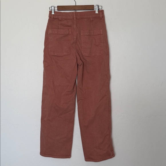 Madewell Emmett 2.0 Wide-Leg Crop Pants Dried Rose Size 26 - Picture 4 of 7
